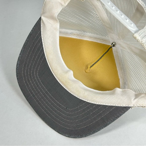 Vintage Angus Beef Farming Patch SnapBack Trucker Hat Cap Grey/ White One Size - Picture 9 of 11